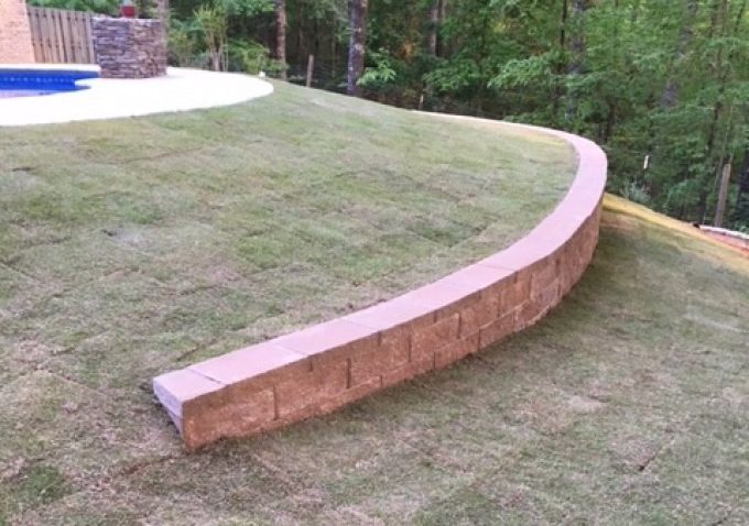 Retaining wall landscaping prattville al